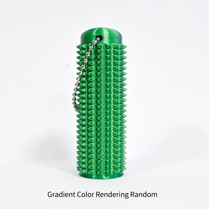 3D Printed Spiky Fidget Toy Button Click  360° Rotate Palm Massage Stress Relief Keychain Sensory Toy for Autism ADHD Adults
