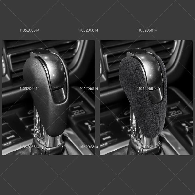 Alcantara Wildleder Schalthebel Schalthebelknauf Abdeckung Griff Schutz Auto Zubehör Verkleidung Für Porsche Macan Panamera 718 911 Cayenne