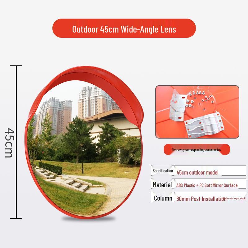 Wide-Angle HD Reflective Traffic & Anti-Theft Convex Mirror for Indoor/Outdoor Use