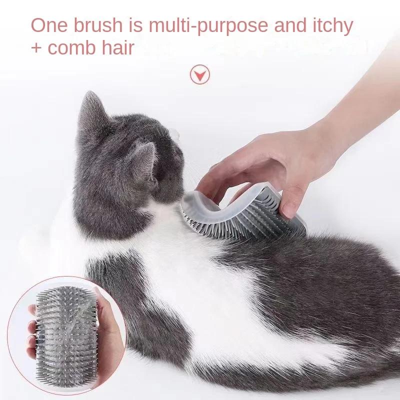 Pet Brush Comb For Cats Accessories Cats Toy Soft Grooming Self-Care Device Face Scratcher Scrapers Home Stuff Cats's Steam Pets
