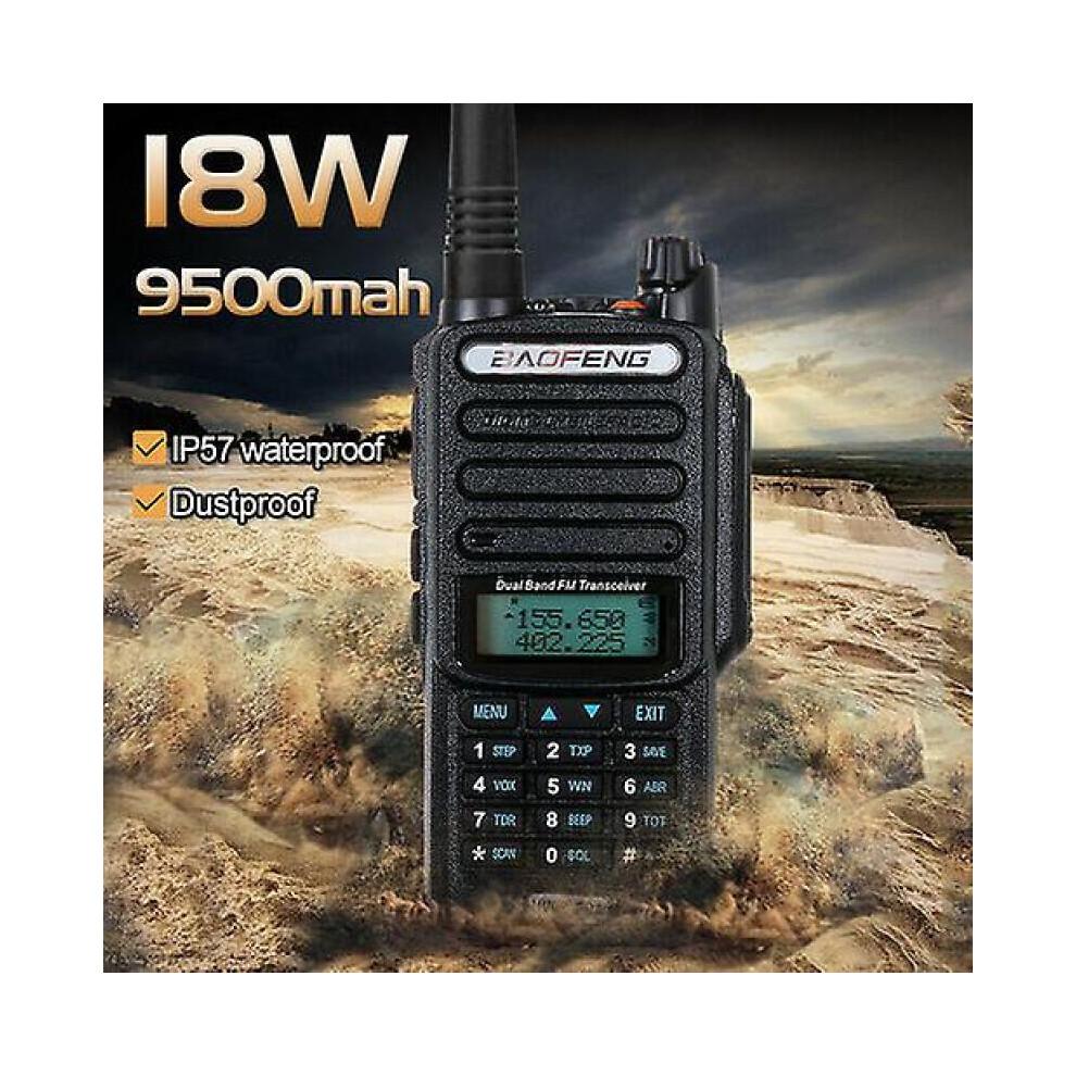 18W Baofeng UV-9R Plus Walkie Talkie VHF UHF Dual Band Handheld Two Way Radio