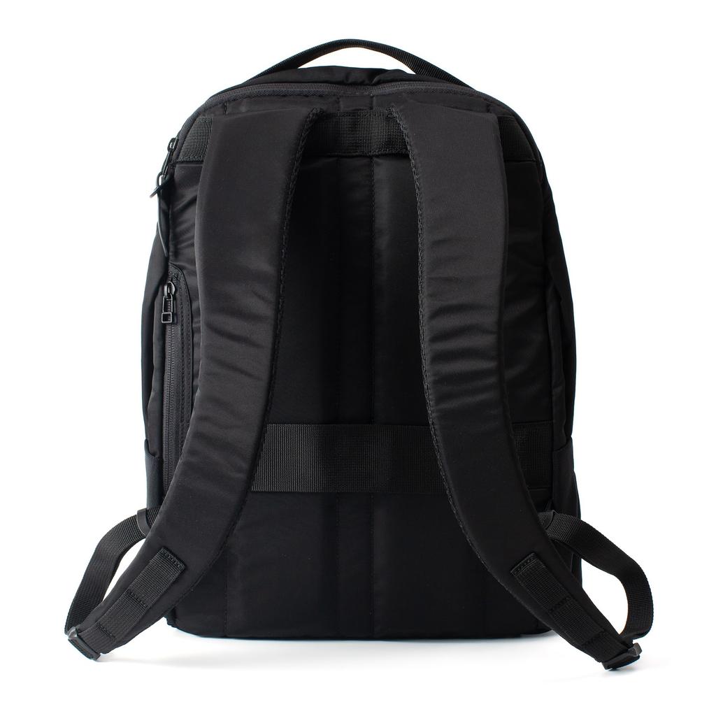 DSBK Solid-Backpack JXF-3430 (Black), 12L Backpack with 14-inch Laptop Storage, Water-Repellent, High-Density Nylon Twill