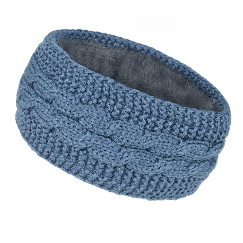 New Winter Velvet Hair Accessories Autumn Winter Yarn Knitted Headband Fashionable Warm Sports Headband