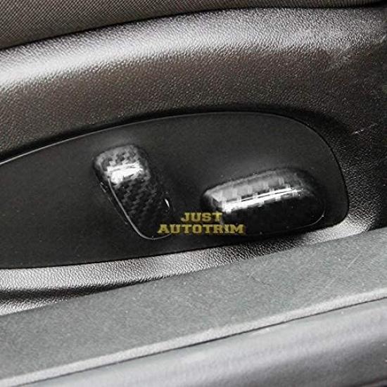 Carbon Fiber Look Interior Seat Adjustment Button Accessories for 2014 2015 2016 2017 2018 Chevrolet Corvette C7