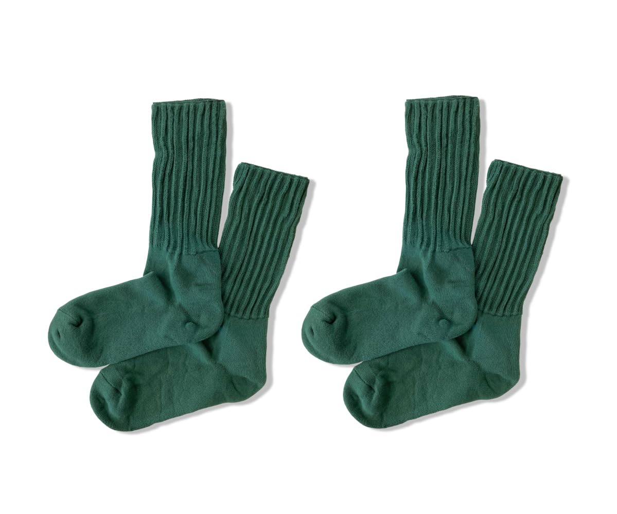

Kontex Wearable Towel ORGANIC Socks, Made in Japan, Set of 2 (S, GR: Green)