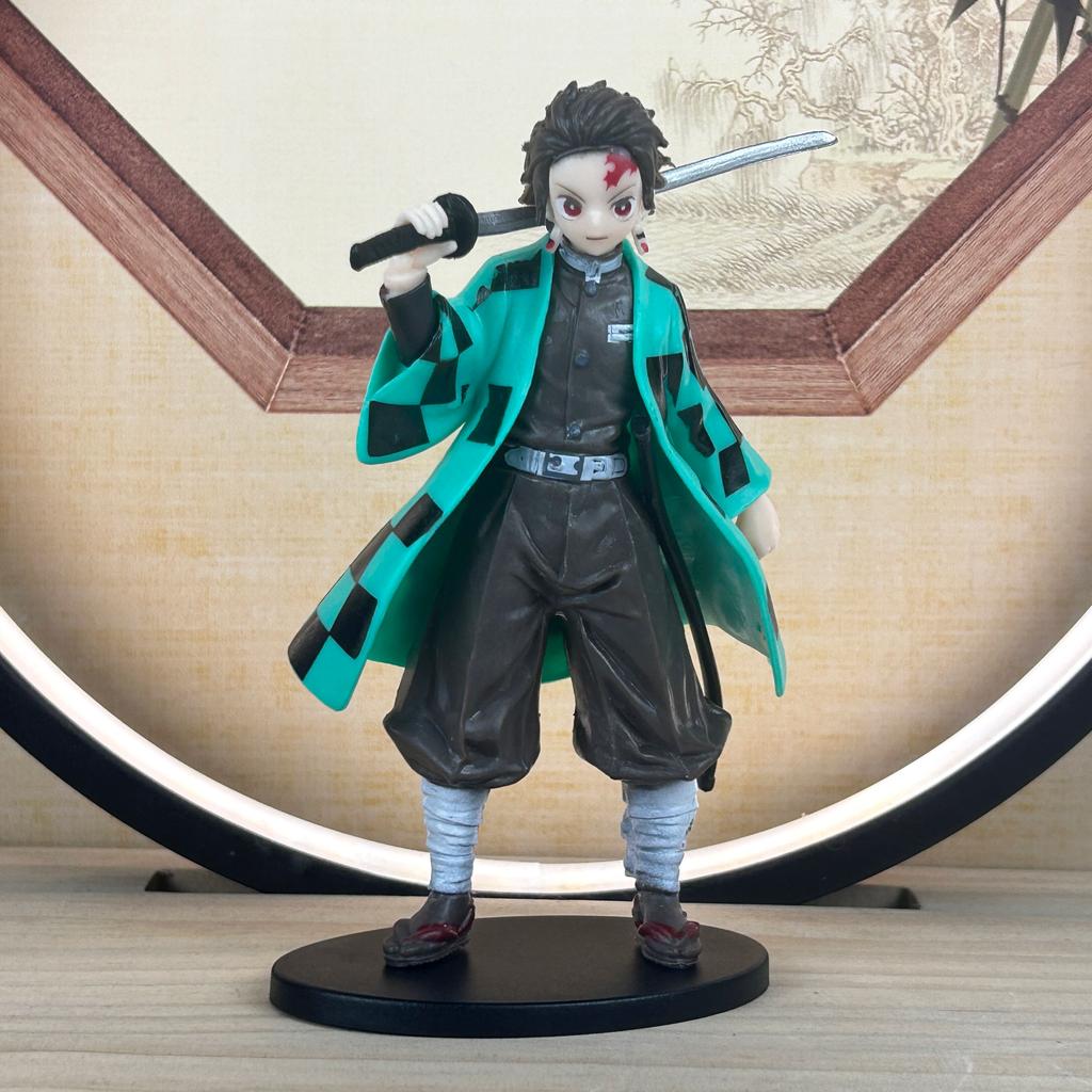 Anime Figure Demon Slayer Figures Kimetsu No Yaiba Doll Tanjiro Nezuko Zenitsu Figurine Inosuke Warrior Action Figure Model Toys