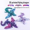 3D Printed Expandable Winged Crystal Dragon Ornament - Gemstone Dragon Children's Toy