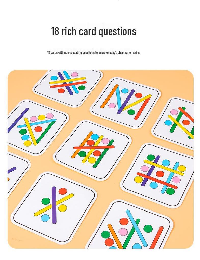 Rainbow Counting Sticks: Early Childhood Math Puzzle & Educational Wooden Toy