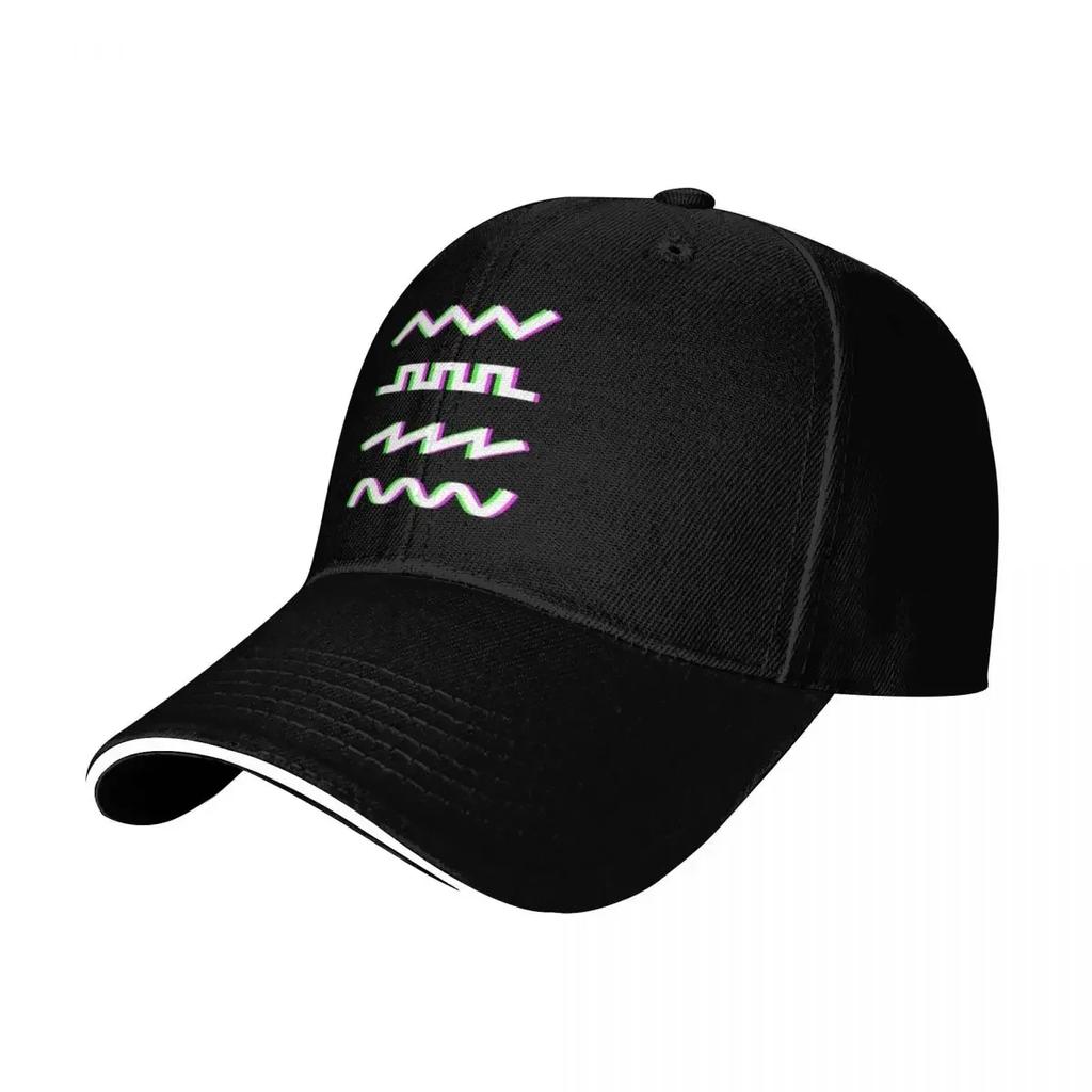 Glitchs Synthesizer Audio Waveforms Hiking Baseball Caps Men Adult Female Beach Sun Hat Peaked Cap