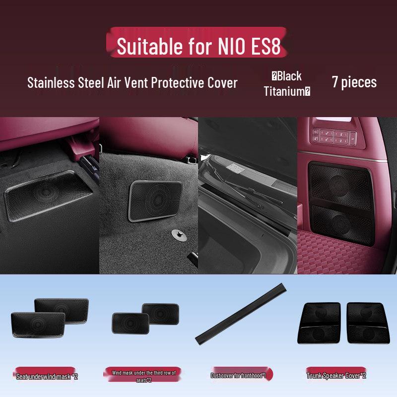 Under-Seat Air Vent Protector for 26 NIO ES8 Models - Rear AC Anti-Clog Cover Interior Accessory