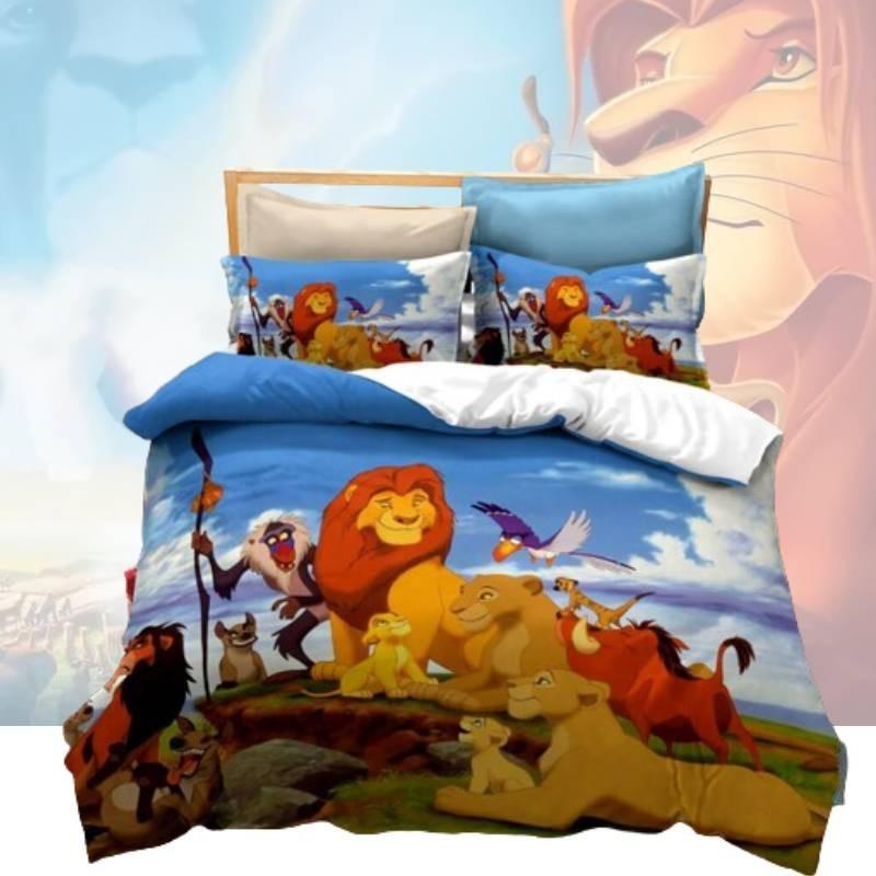 High-definition Digital Print 3-piece Bed Sheet Set For Queen Size Bed Modern Simple Style