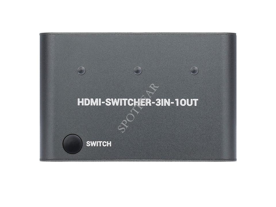 

HDMI-переключатель Raspberry Pi: 4K 3-портовый конвертер с кнопочным переключением для компьютера/телефона