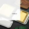 Luxury Square Stainless Steel Serving Tray,Coffee Tray,Desserts – Elegant Serving Platters For Cafe, Restaurant Bathroom Tray