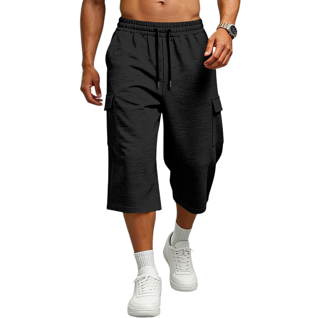 Lässige Herren-Shorts mit Kordelzug aus Webmaterial