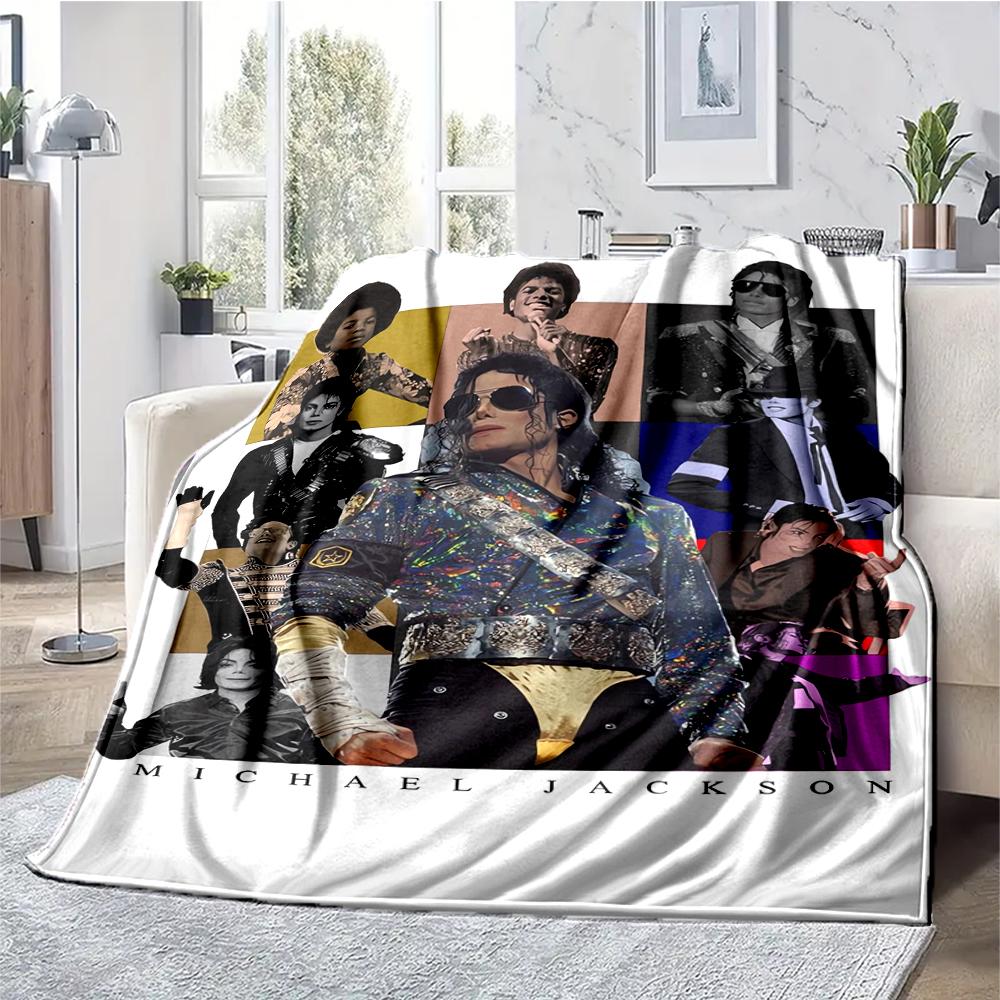 Michael Jackson Theme Printed Blanket - Perfect for Couch, Bed, Travel & Outdoor Use | Machine Washable, Cozy & Durable.