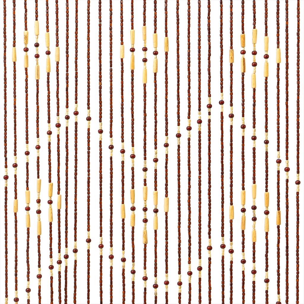 Wood Beaded Curtain, 31 Lines Bamboo Beaded Curtain 35 x 69In Natural Hanging Door Room Divider for Porch