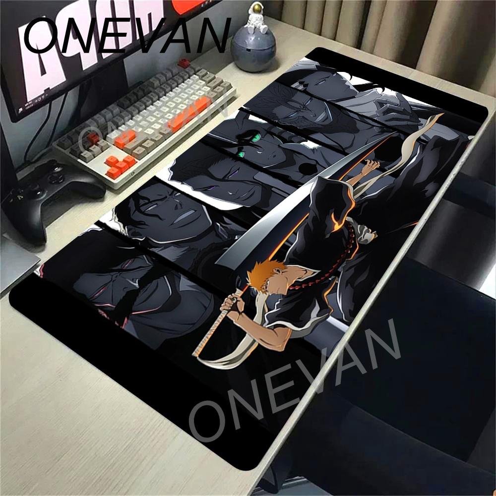 HD Printing Black and White Mouse Pad Anime Large Mousepad Bleach Manga Desk Mats Laptop Office Rubber Pc Gaming Non-Slip Carpet