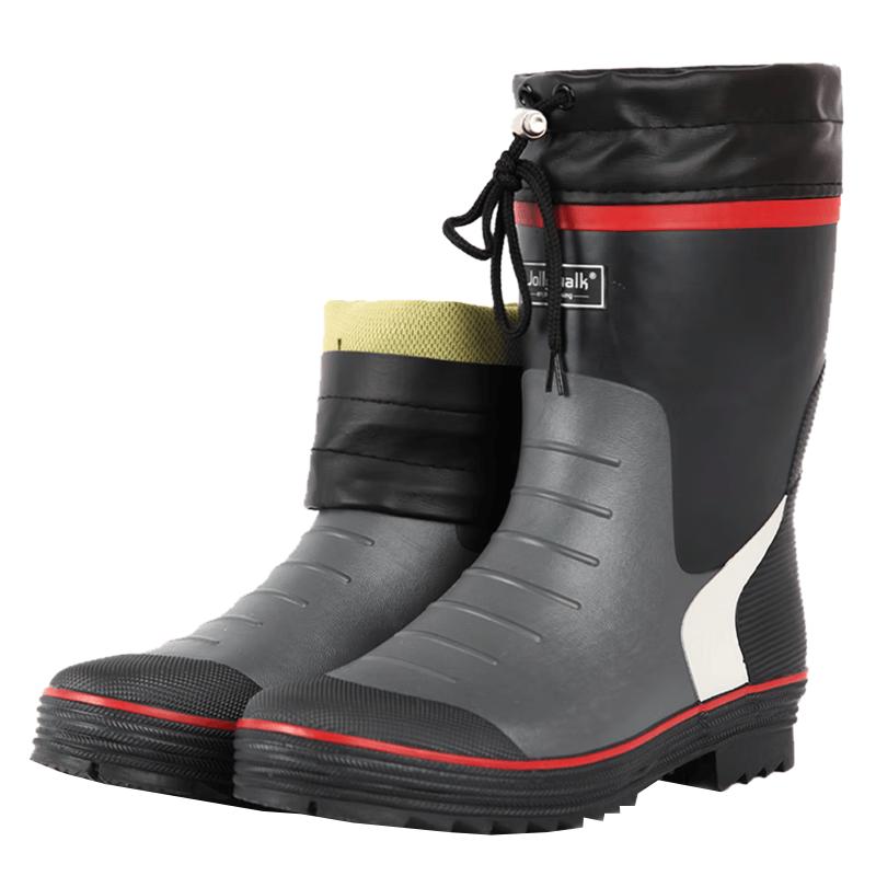 Jolly Walk Men s Mid-Calf Fishing Rain Boots JW219 46