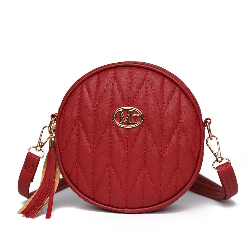 Mini Tasche Lässige Umhängetasche Diamantgestickter Faden Kleine Runde Tasche Neue Modische Damenhandtasche Schultertasche