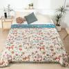 Floral Throw Blanket, For Sofa Bed, Bedspread, Slipcover, Multifunction, 4-Layer Gauze Cotton, High Quality, 200*230Cm