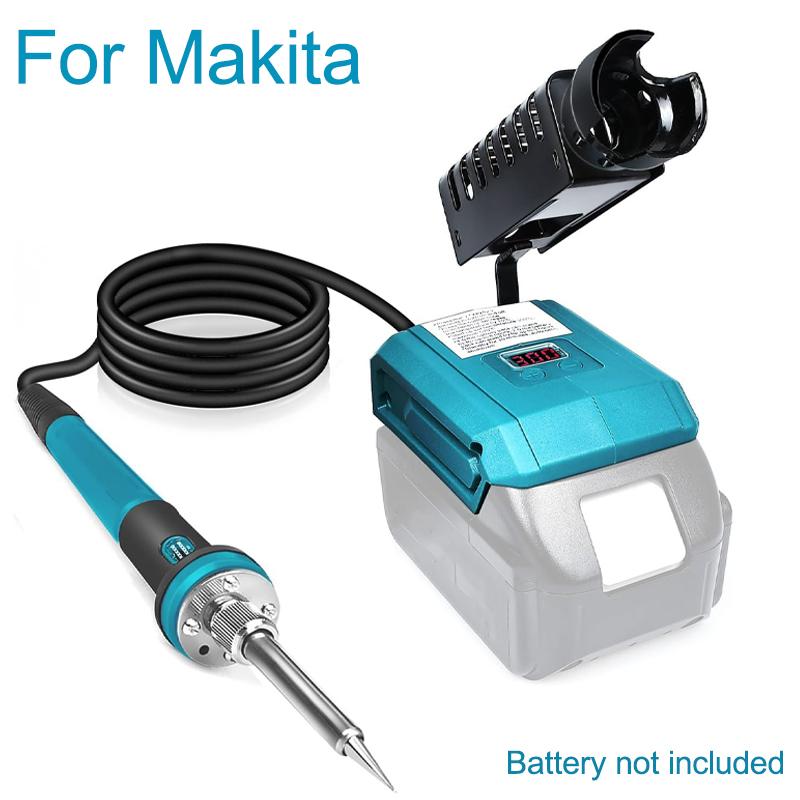 60W Electric Soldering Iron For Makita 18V Li-ion Battery Wireless Welding Tool 300-500℃ Temperature Adjustable Fast Heating