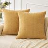 Chenille Kissenbezüge 45x45 cm Weich Dunkelgrün Dekorative Zierkissenbezüge Quadratische Kissenhüllen Unifarbene Kissenbezüge für Sofa