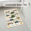 Celebration Party Theme Crystal Velvet Rug Personalized Custom Name Text Soft Floor Mat Home Decor