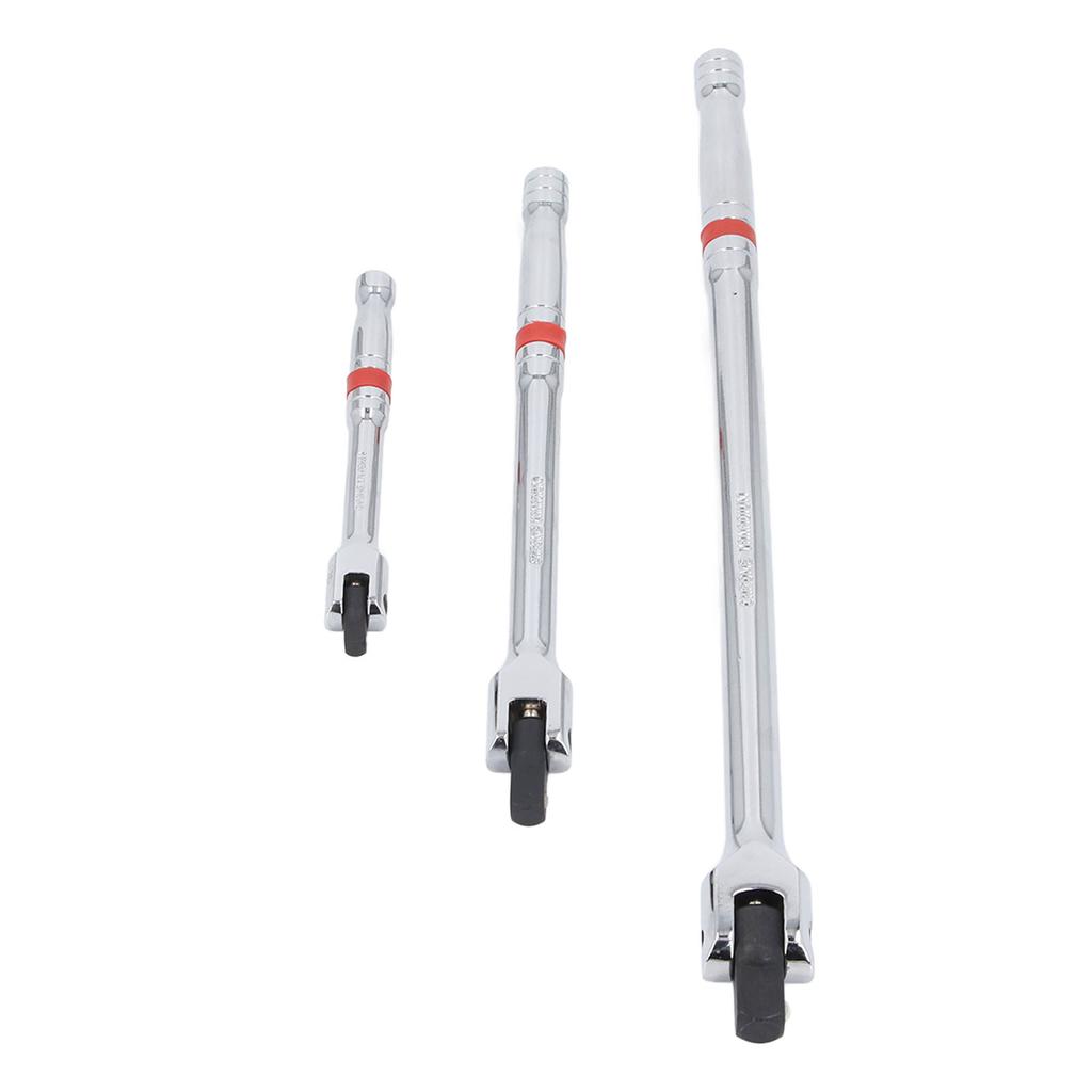 Set of 3 Wrench 1Celsius4 Inch 3Celsius8 Inch 1Celsius2 Inch Head Extensions Rotating Socket Wrench, Made of High Quality 45# St
