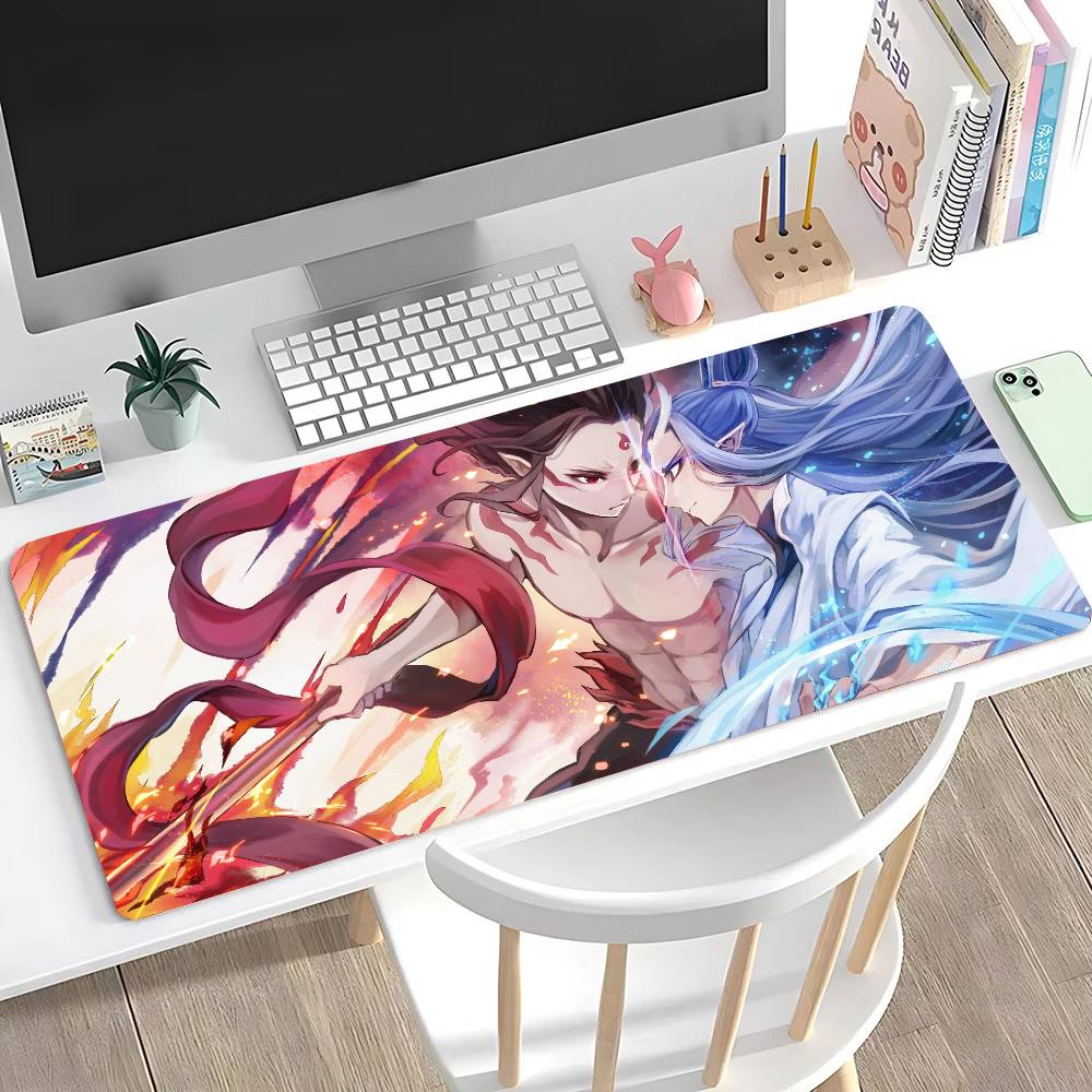 Nezha Movie Animation Mousepad Mouse Mat Desk Mat With Pad Gaming Accessories Prime Gaming XXL Keyboard Pad Padding Mat