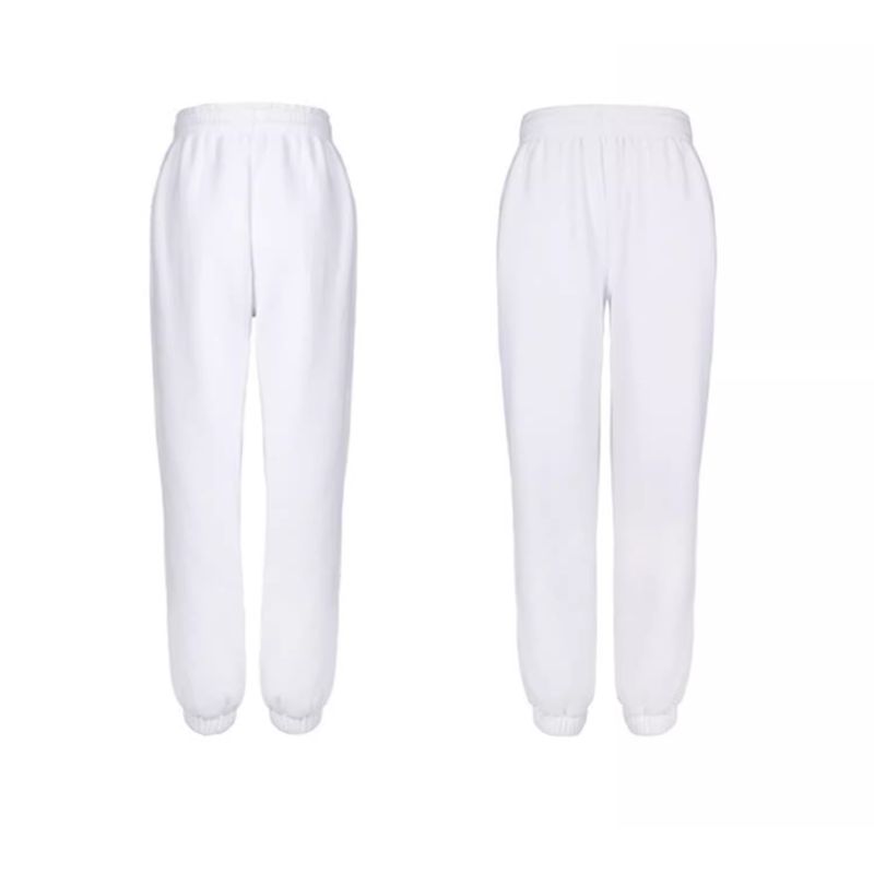 

Осенне-зимние джоггеры из чистого хлопка, с высокой посадкой, облегающие, утепленные спортивные штаны White (Fleece-lined) M