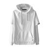 Men's Casual Sports Loose Fake Two Piece Clothing Long Sleeved Hooded Pullover Sweatshirt