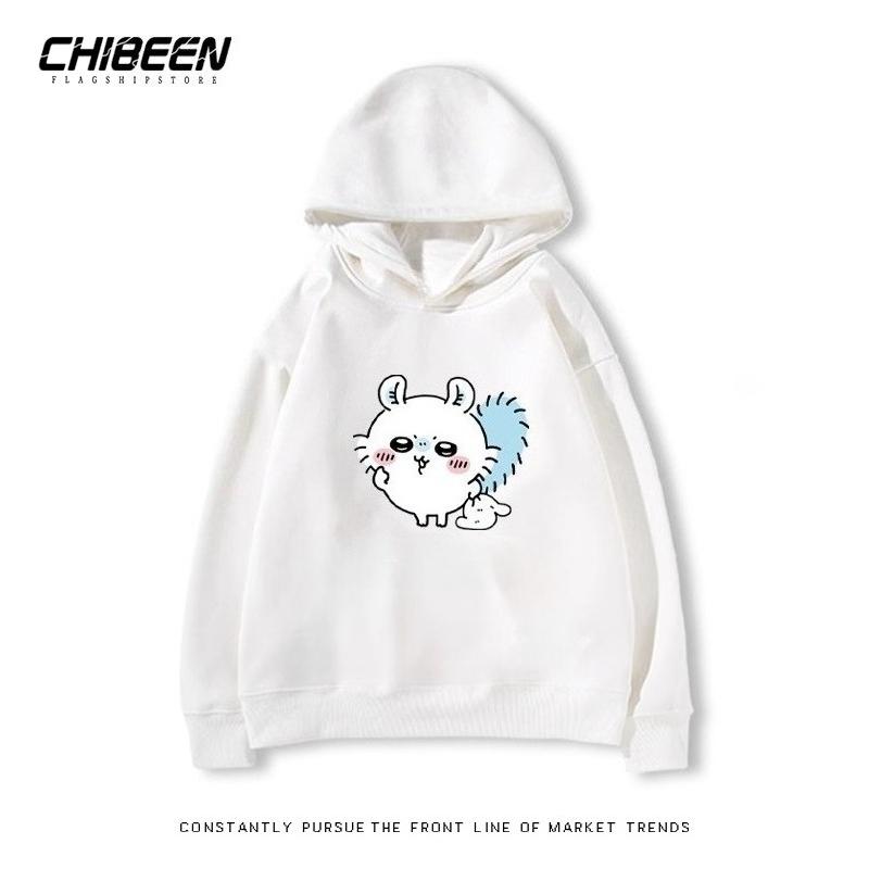 Autumn Winter Chiikawa Super Cute Momonga Printed Hoodies Casual Warm Sports Long Sleeved Children's Boy and Girl Kids Unisex Hooded Sweatshirts