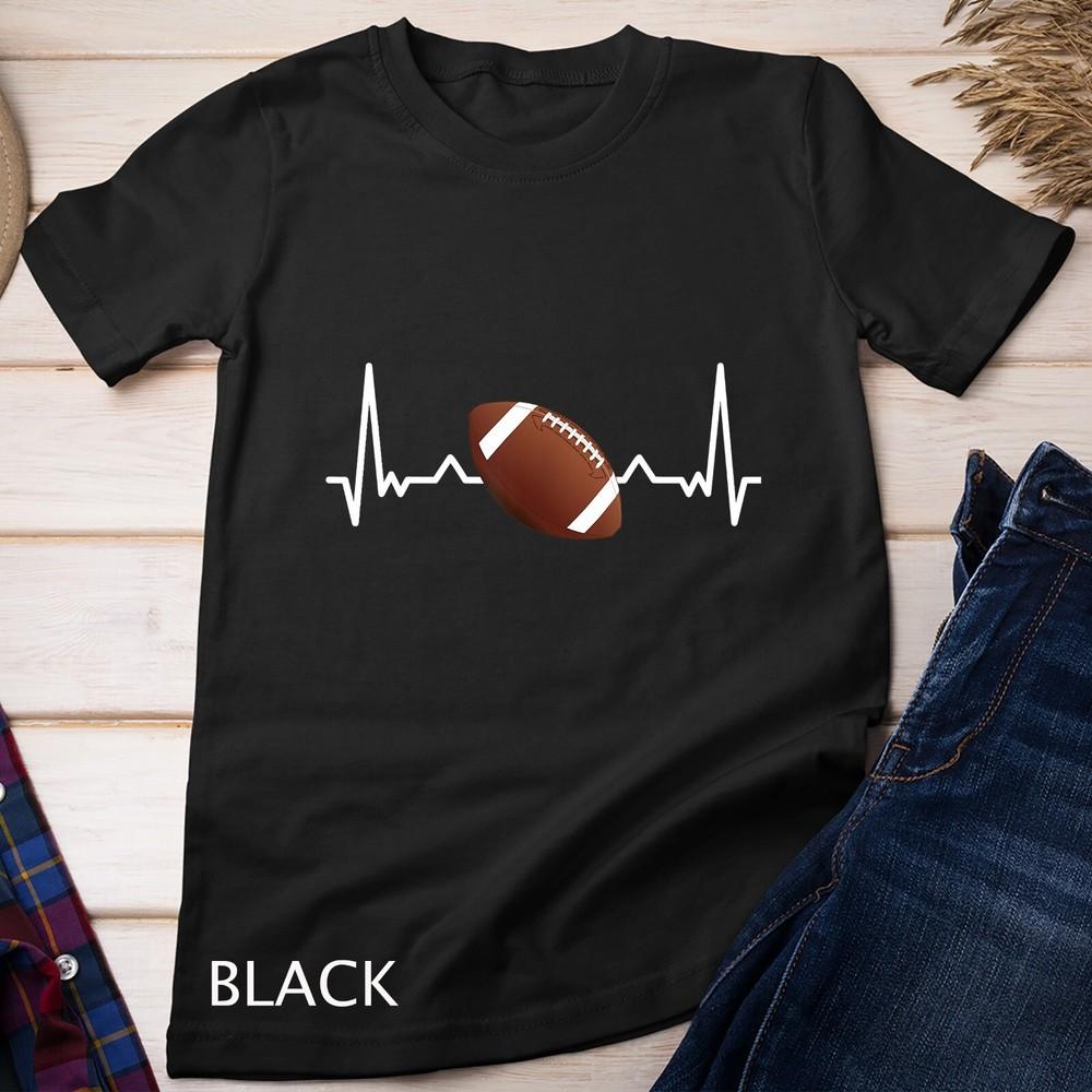 

My heart beats for Football Rugby - Heartbeat Unisex T-shirt M