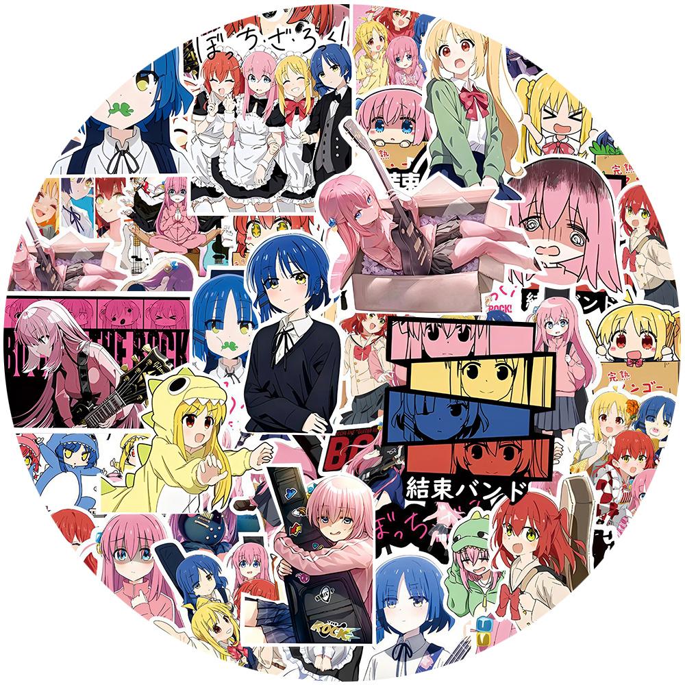 10/30/75pcs Cute Anime BOCCHI THE ROCK! Stickers Gotoh Hitori Cartoon Sticker Laptop Suitcase Helmet Car Kawaii Girl Sticker Toy