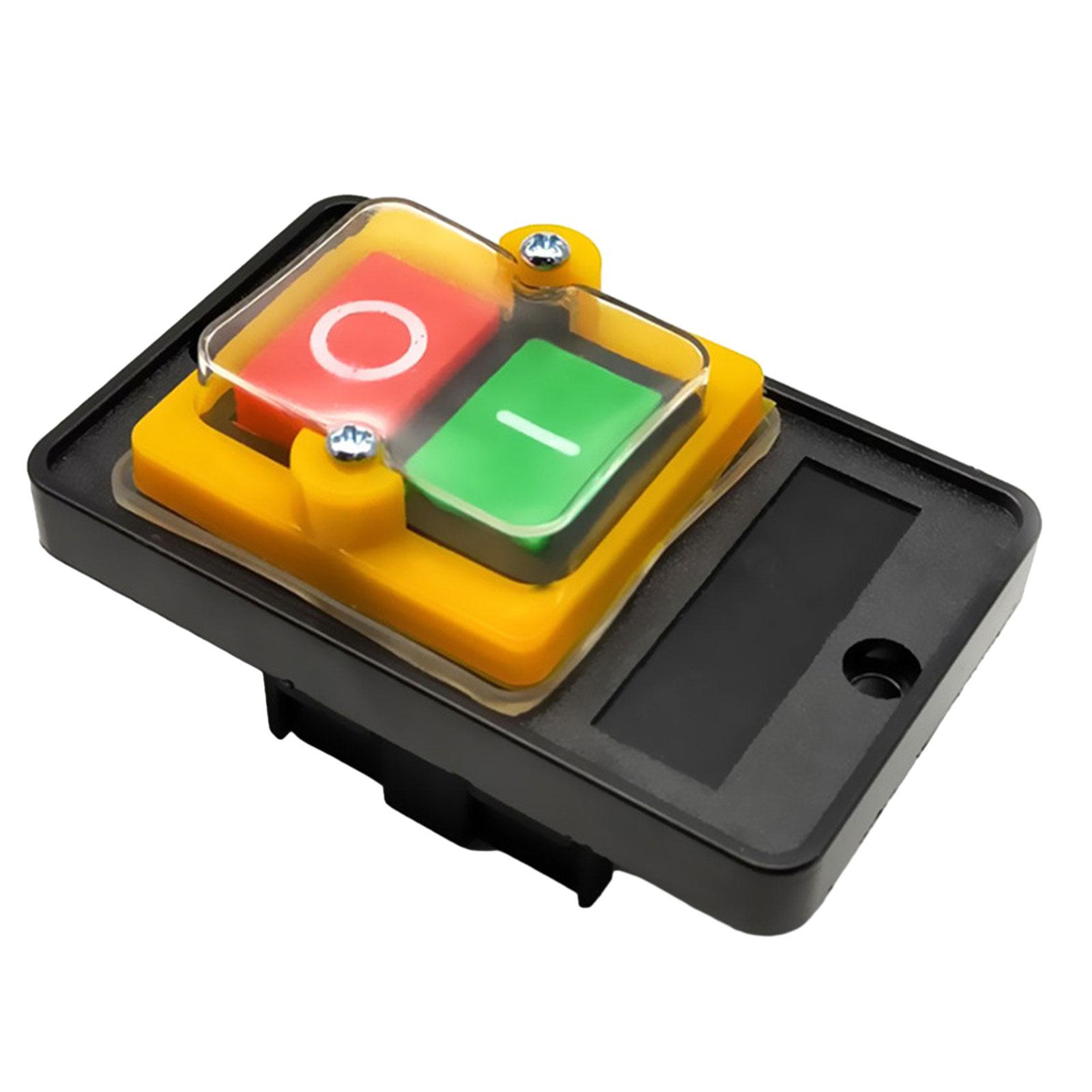 

On/Off Push Button Switch Plastic Safety Switch with Waterproof Dustproof Box 10A for Grinding Machine Textile Machine A