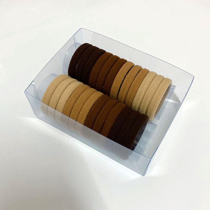 24pcs/set Women Elastic Hair Bands Girls Balck Hair Ring Gum Kid Colorful Nylon Headband  Ponytail Holder Scrunchie