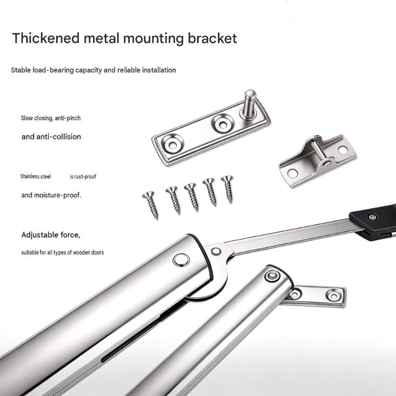 Steel Cabinet Lift Support with Articulated Arm, Adjustable Support Pressure, and Mounting Hardware for a Raised Cabinet Door and Storage Cover