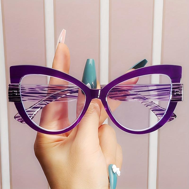 

Men Chic Lady S Reading Glasses Cat Eyes Big Frame Farsightedness Eyewear Eyeglasses With Anti Blue Light For Elderly +1.0..+3.0 +3.0