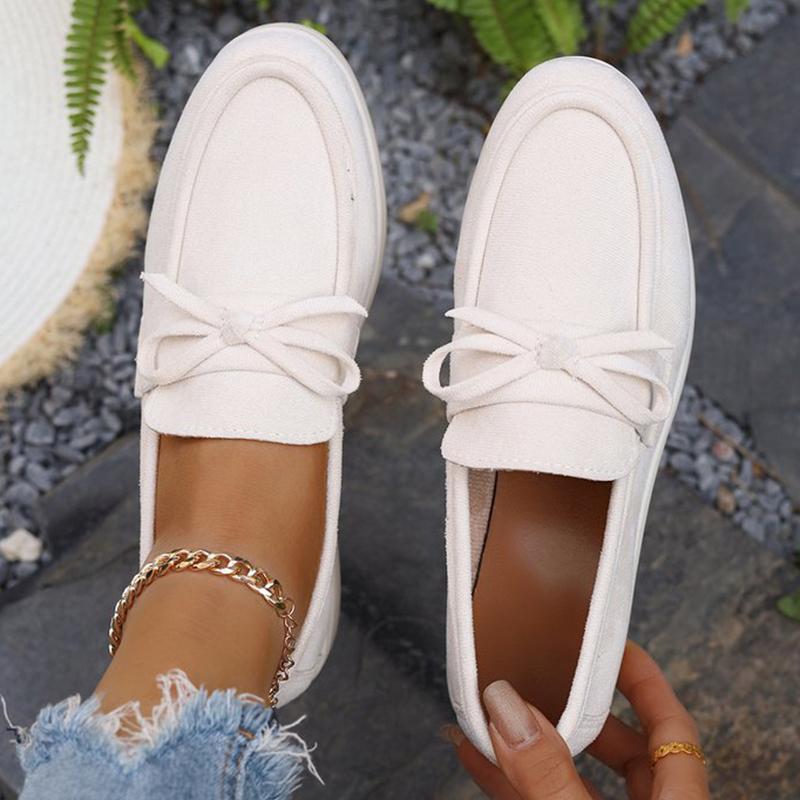 Fashion Solid Color Faux Suede Flat Shoes Women Spring Autumn Plus Size Bowknot Flats Woman Round Toe Non Slip Casual Shoes Female