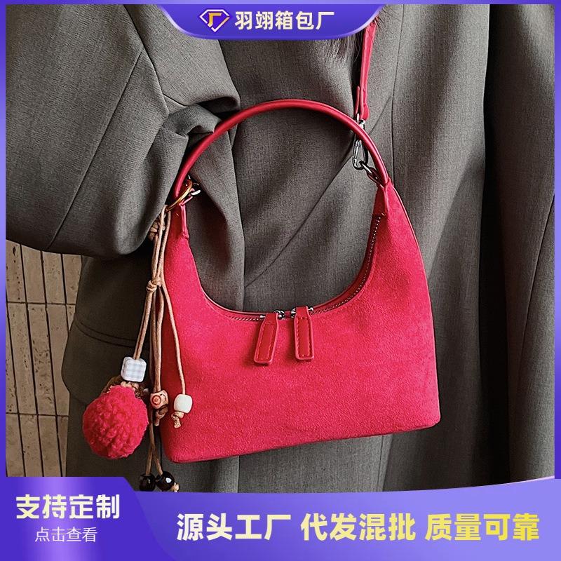 High-end niche bag women's autumn and winter new retro messenger bag casual portable dumpling bag