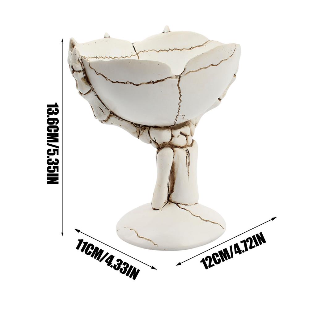 

Skeleton Hand Candy Bowl Resin Candy Tray Skeleton Hand Snack Container Food Display Bowl Haunted House Props For Halloween Home