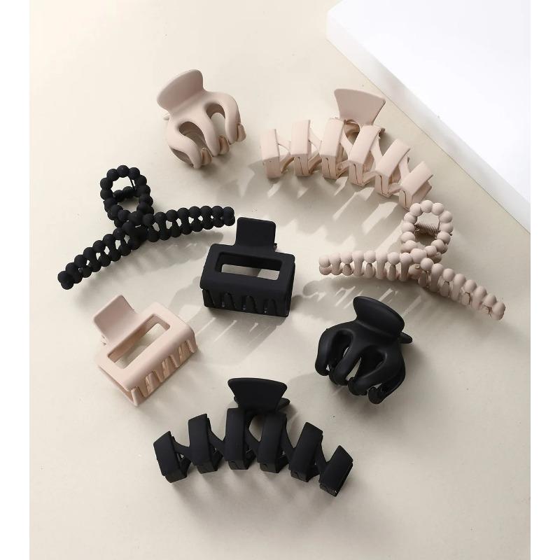 New Fashion Milk Cafe F Hairpin Combination Grab Clip Set Amazon Frosted All-match Hinky Hair Accessories Shark Clip