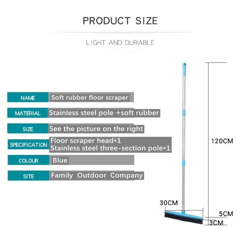 Gummibesen Tierhaarentferner Fusselentferner Teleskopborsten Magischer Reiniger Abzieher Kratzborsten Langer Schiebebesen Weich