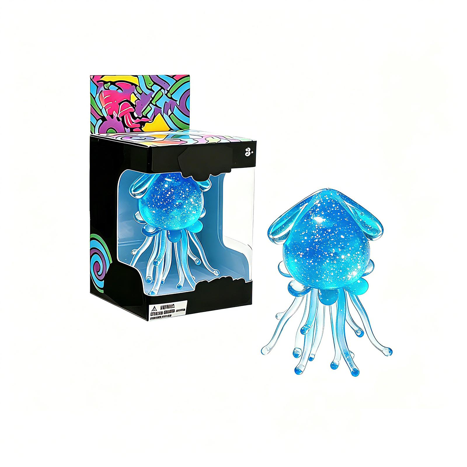 

Squishy Jellyfish Stress Relief Toy Soft Simulation Sensory Squeeze Toy for Hand Therapy and Anxiety Reduction Durable Material One Size синий