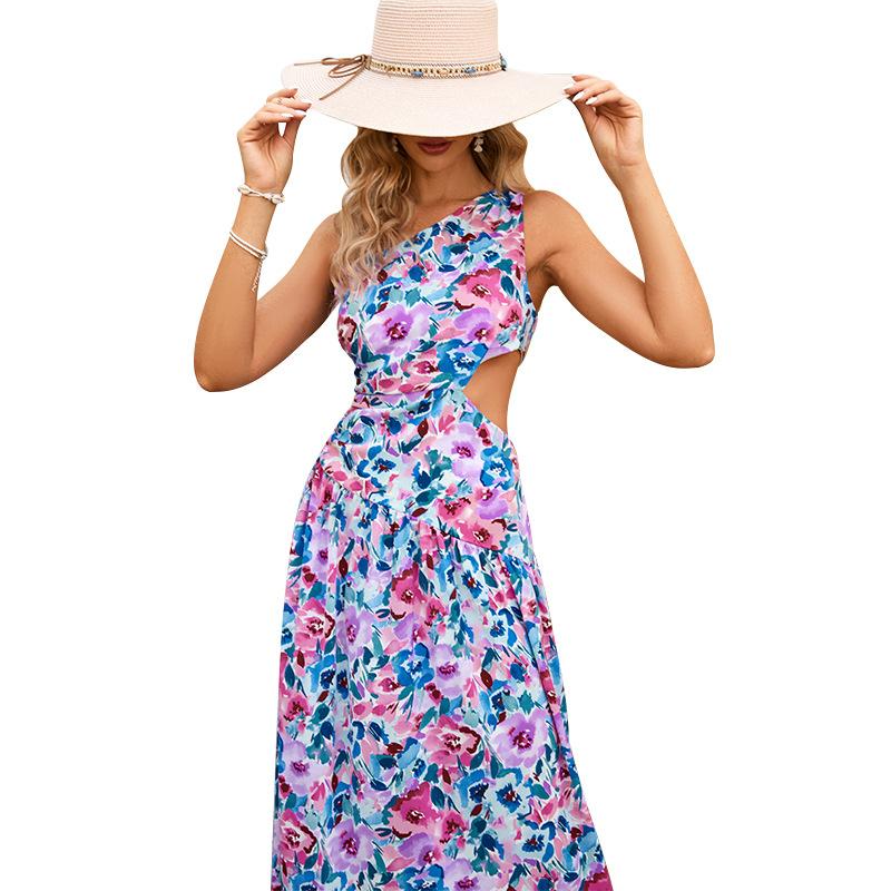 Cross-border Amazon Independent Station European and American Women's Dress Bohemian Holiday Wind Beach Skirt Pastoral Skirt