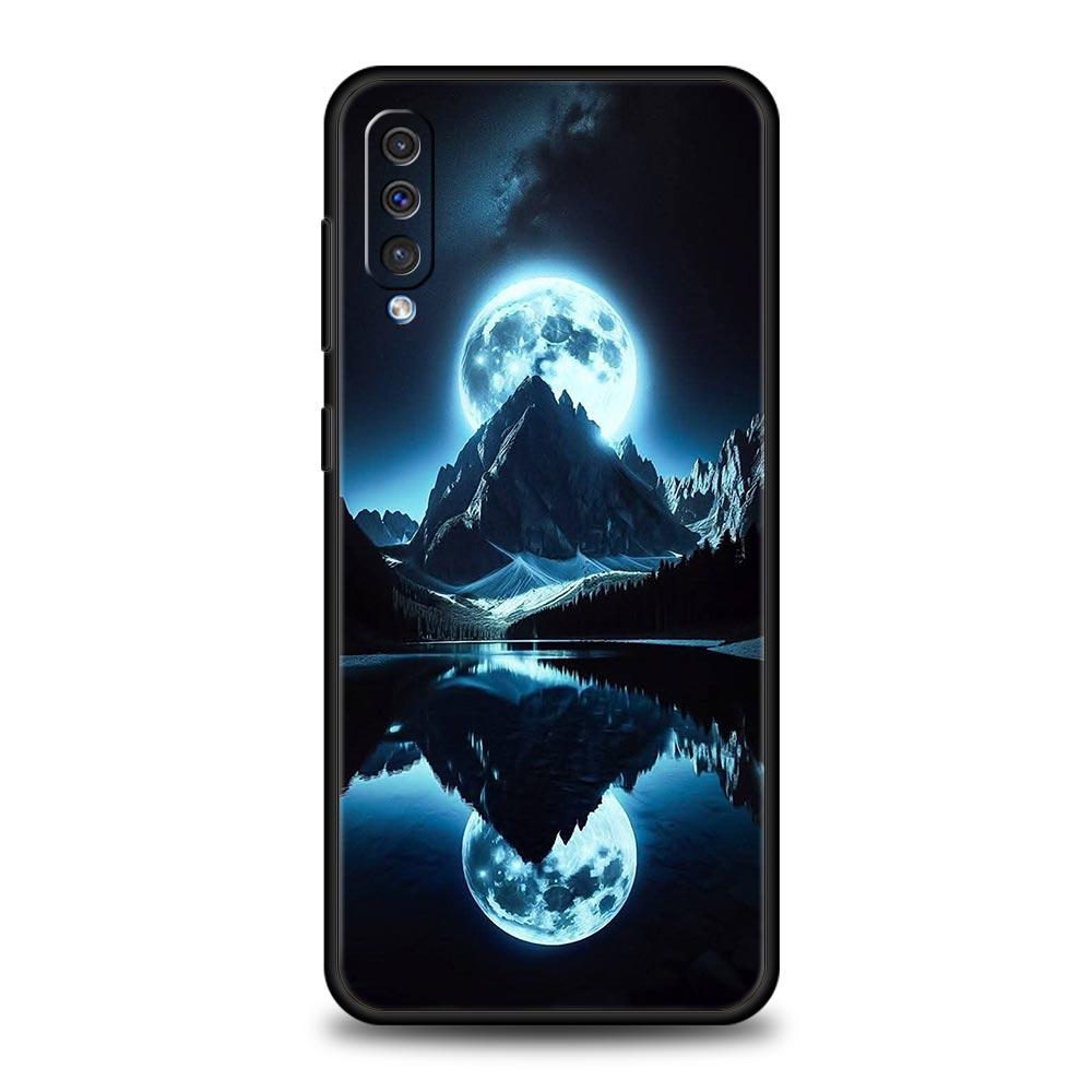 Black Mountain Peak Phone Case for Samsung Galaxy A56 A36 A26 A16 A34 A24 A42 A22 A20 A12 A40 A30 A10 5G Soft TPU Cover Shell