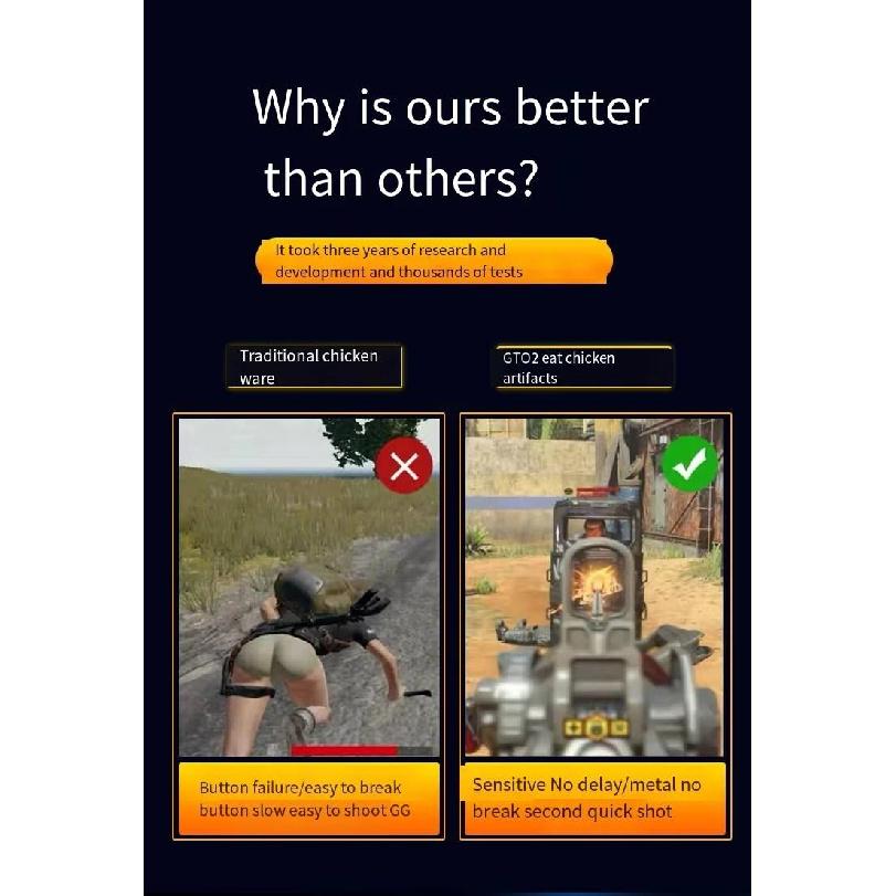 GT02 Mobile Phone Game Trigger Gamepad Joystick 6-Finger Aim Shooting L1 R1 Key Button Game Fingertips For PUBG Game Controller 5