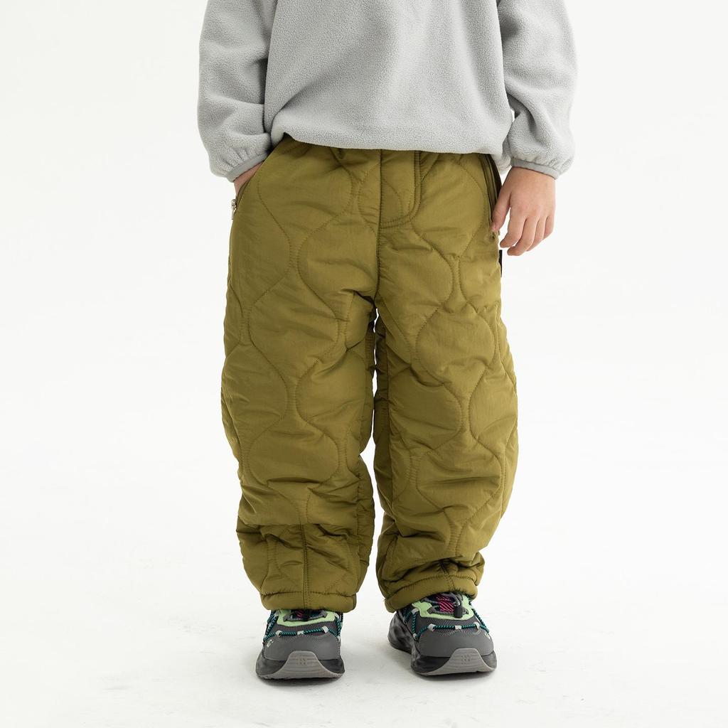 Kids' Quilted Winter Pants: Thick Warm Cotton, Cold Resistant, Casual and Lightweight