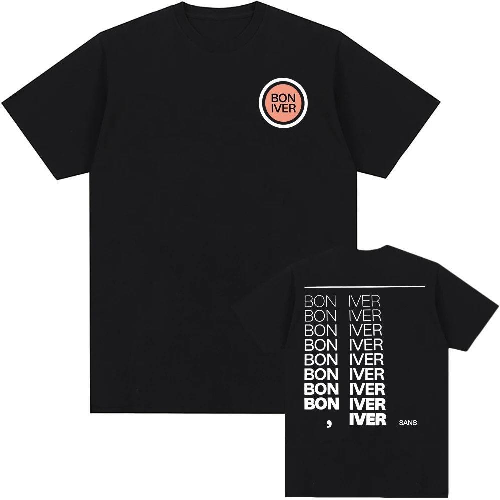 

Bon Iver Sable Fable Album 2025 T-shirt Short Sleeve Cotton Unisex Tshirts Summer Round Neck Camisetas Men_Women Clothing Print XXXXXL чорний