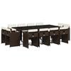 VidaXL Ensemble à manger de jardin avec coussins 13 pcs marron rotin 3277988